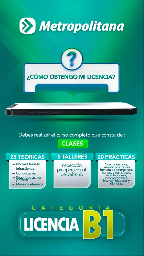 Clases teóricas, talleres y prácticas que incluye el curso de conducción